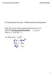 5.4 Exponential Functions: Differentiation and Integration That is, y ...