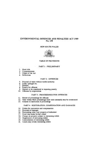 Environmental Offences and Penalties Act 1989 (NSW)