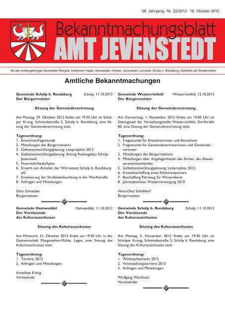 [PDF] Dokument ansehen - Amt Jevenstedt