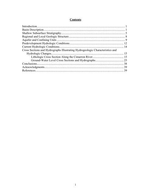 Hydrogeologic Characteristics and Hydrologic Changes in the ...