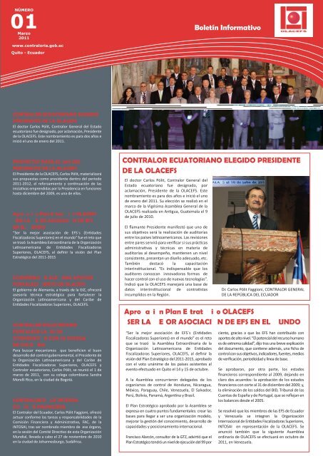 Boletín Informativo OLACEFS N°1