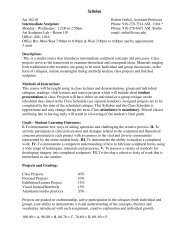 Syllabus Art 182-01 Robert Ortbal, Assistant Professor Intermediate ...