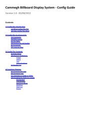 Cammegh Billboard Display System - Config Guide