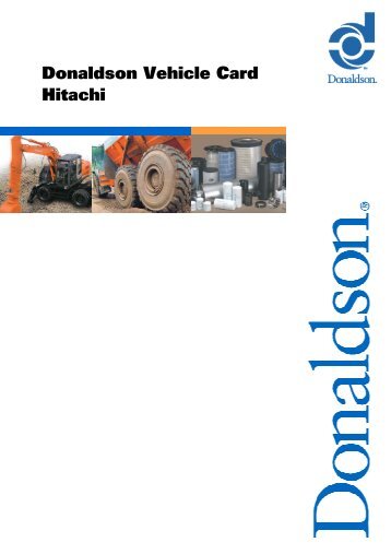 Donaldson Vehicle Card Hitachi - Michele Caroli Srl