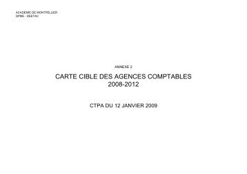 Carte cible des agences comptables 2008-2012 - Lycée Jules Fil