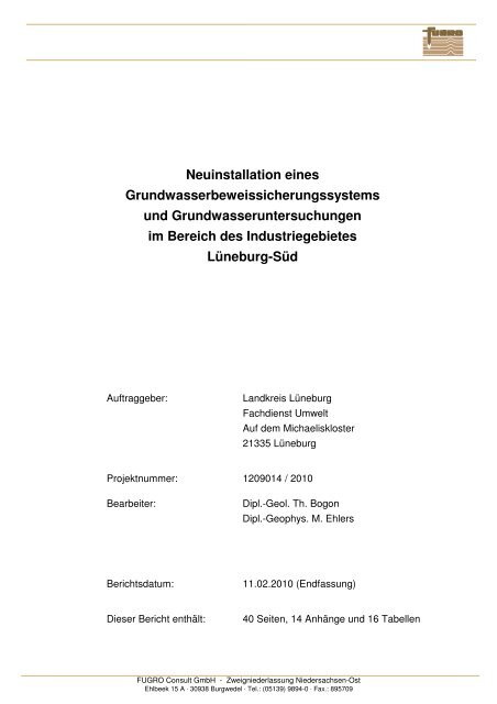 ungssystems und Grundwasseruntersuchung (pdf 7 - Amt-Neuhaus