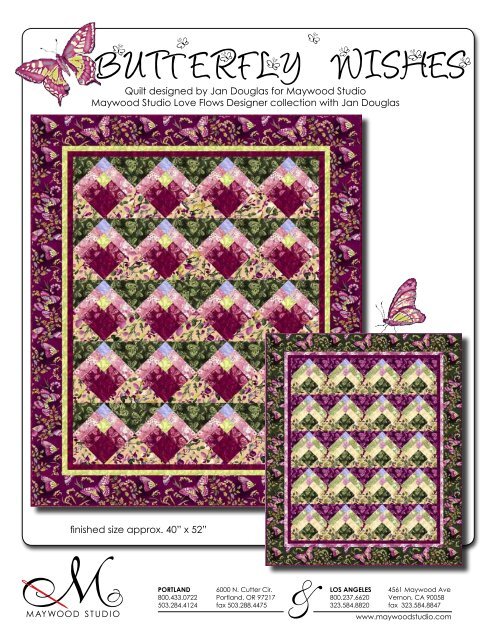 Quilt designed by Jan Douglas for Maywood ... - EE Schenck Co