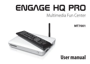 User manual ENGAGE HQ PRO - Media-Tech