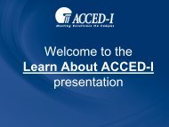 to learn more about ACCED-I