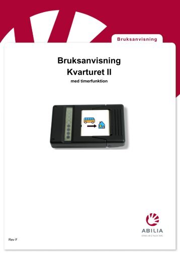 Bruksanvisning Kvarturet II - Abilia