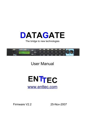 Datagate User Manual - Enttec