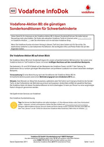 Infodok 422: Vodafone-Aktion 80