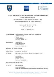 Ungarn und Deutsche - Brückenbauer der ... - Szekszárd