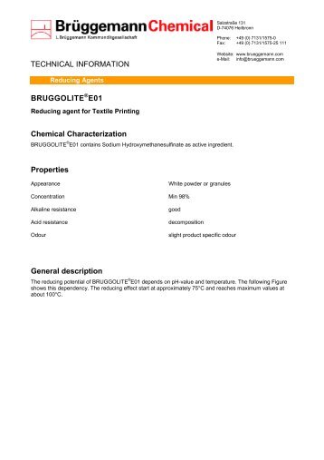 BRUGGOLITE®E01 Chemical Characterization Properties General ...