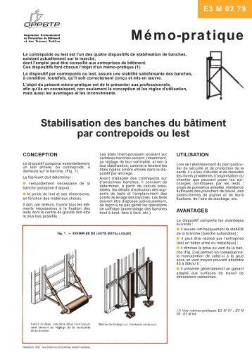 Stabilisation des banches du bâtiment par ... - Forum Point.P