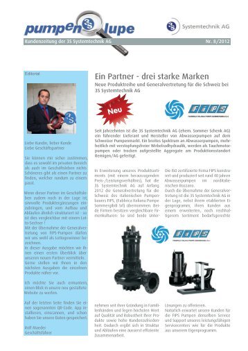 Ein Partner - drei starke Marken - pumpen-3s.ch