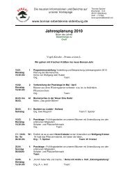 Jahresplanung 2010 - Bonsai-Arbeitskreis Oldenburg