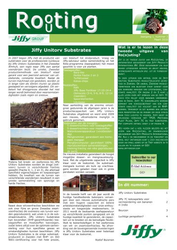 Jiffy Unitorv Substrates - Jiffy Products