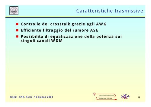 PROTOTIPO SPERIMENTALE DI RETE MAN OTTICA AD ANELLO ...