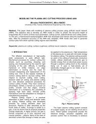 modeling the plasma arc cutting process using ann - Revtn.ro