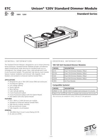 Unison® 120V Standard Dimmer Module - ETC