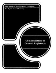 Compensation of General Registrars - Virginia Joint Legislative ...