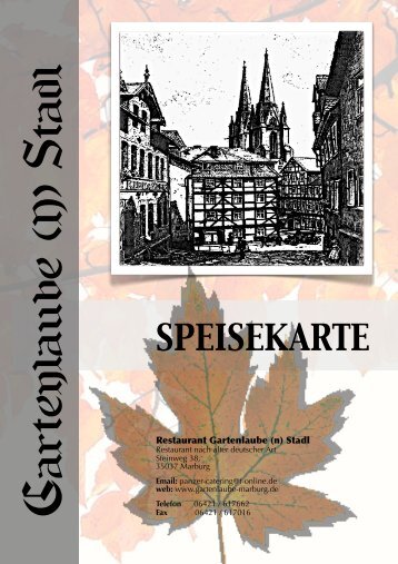 SPEISEKARTE - Gartenlaube-Marburg