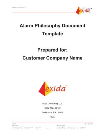 Download a sample of the exida alarm philosophy template