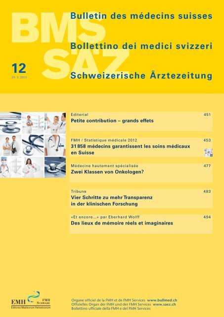 Bulletin des mÃ©decins suisses Bollettino dei medici svizzeri ...