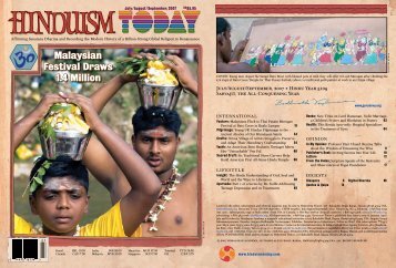 Hinduism Today July 2007 - Cover, Index, Gatefold, Front Articles