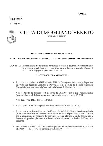 CITTÀ DI MOGLIANO VENETO - Comune di Mogliano Veneto