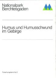 Humus und Humusschwund im Gebirge - Nationalpark ...