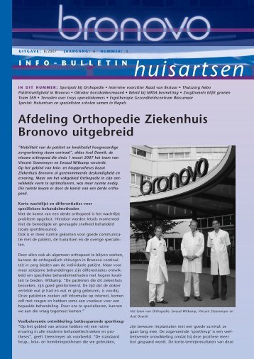 Afdeling Orthopedie Ziekenhuis Bronovo uitgebreid