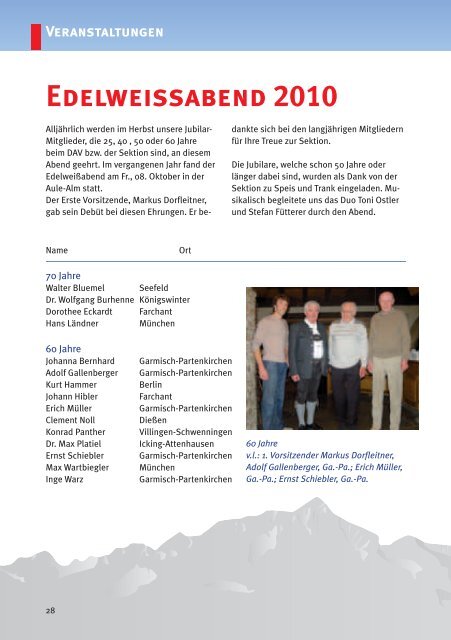 Gemeinschaftstouren - Alpenverein Garmisch-Partenkirchen