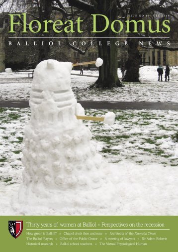 Issue 15, 2009 - Balliol College - University of Oxford