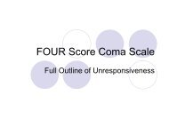 FOUR Score Coma Scale - ICU