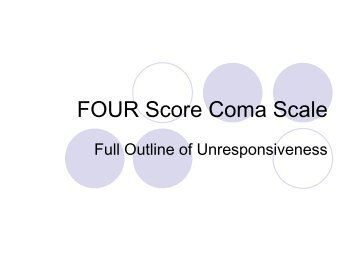 FOUR Score Coma Scale - ICU