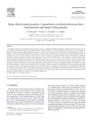 Spray-dried ceramic powders: A quantitative correlation between ...