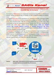 Abwassermodul für Autodesk Topobase und ... - CWSM Gmbh