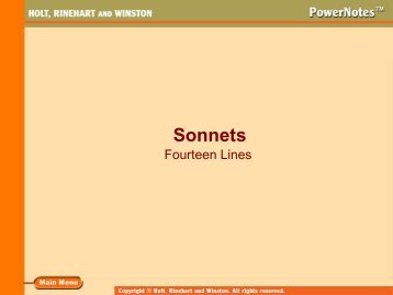 sonnet PPT