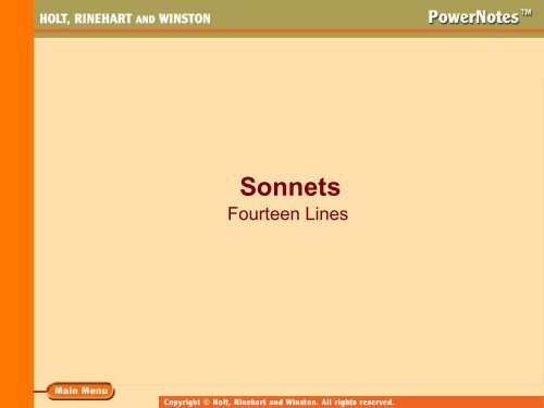 sonnet PPT