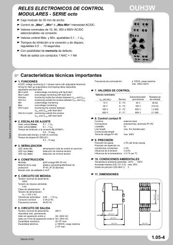 RELES ELECTRONICOS DE CONTROL MODULARES - SERIE ...