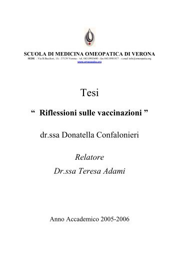 â Riflessioni sulle vaccinazioni â dr.ssa Donatella ... - MEDNAT.org