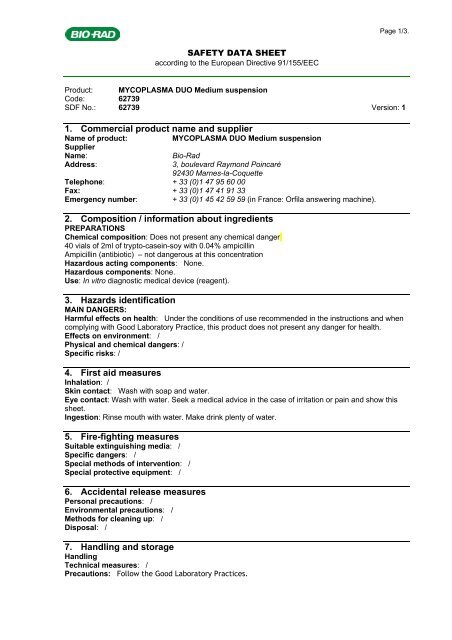 Mycoplasma Duo Suspension Medium Pdf Bio Rad Mycoplasma Duo Suspension Medium Pdf Bio Rad
