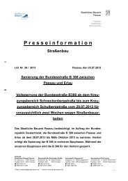 Sanierung der B 388 zwischen Passau und Erlau - Staatliches ...