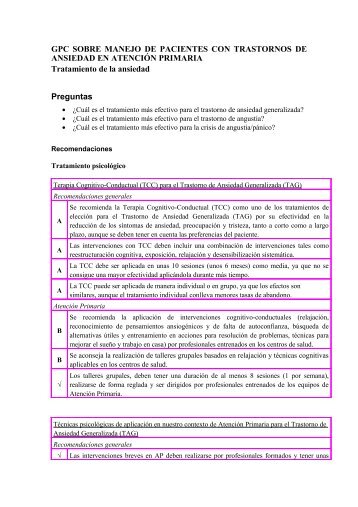 GPC SOBRE MANEJO DE PACIENTES CON TRASTORNOS DE ...