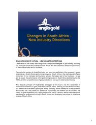 Changes in South Africa – New Industry Directions