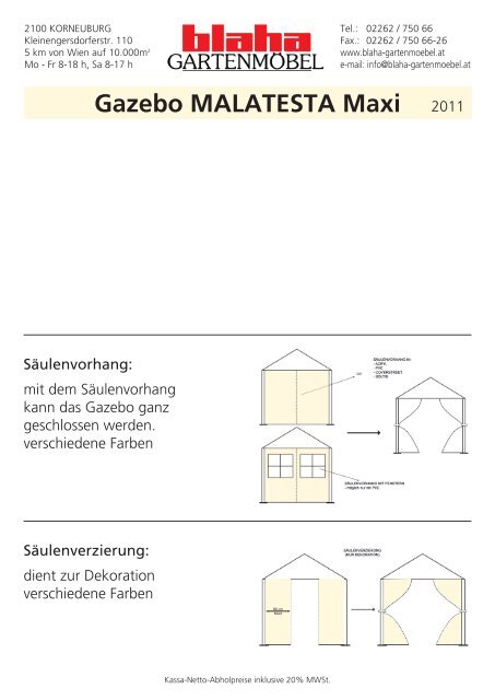 Gazebo MALATESTA Maxi 2011