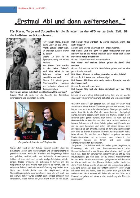 Ausgabe 9, Juni 2012 - AFS Linden