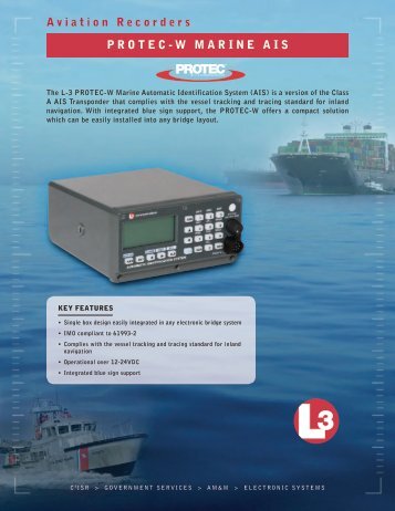 PROTEC-W Marine Automatic Identification System - L-3 Aviation ...